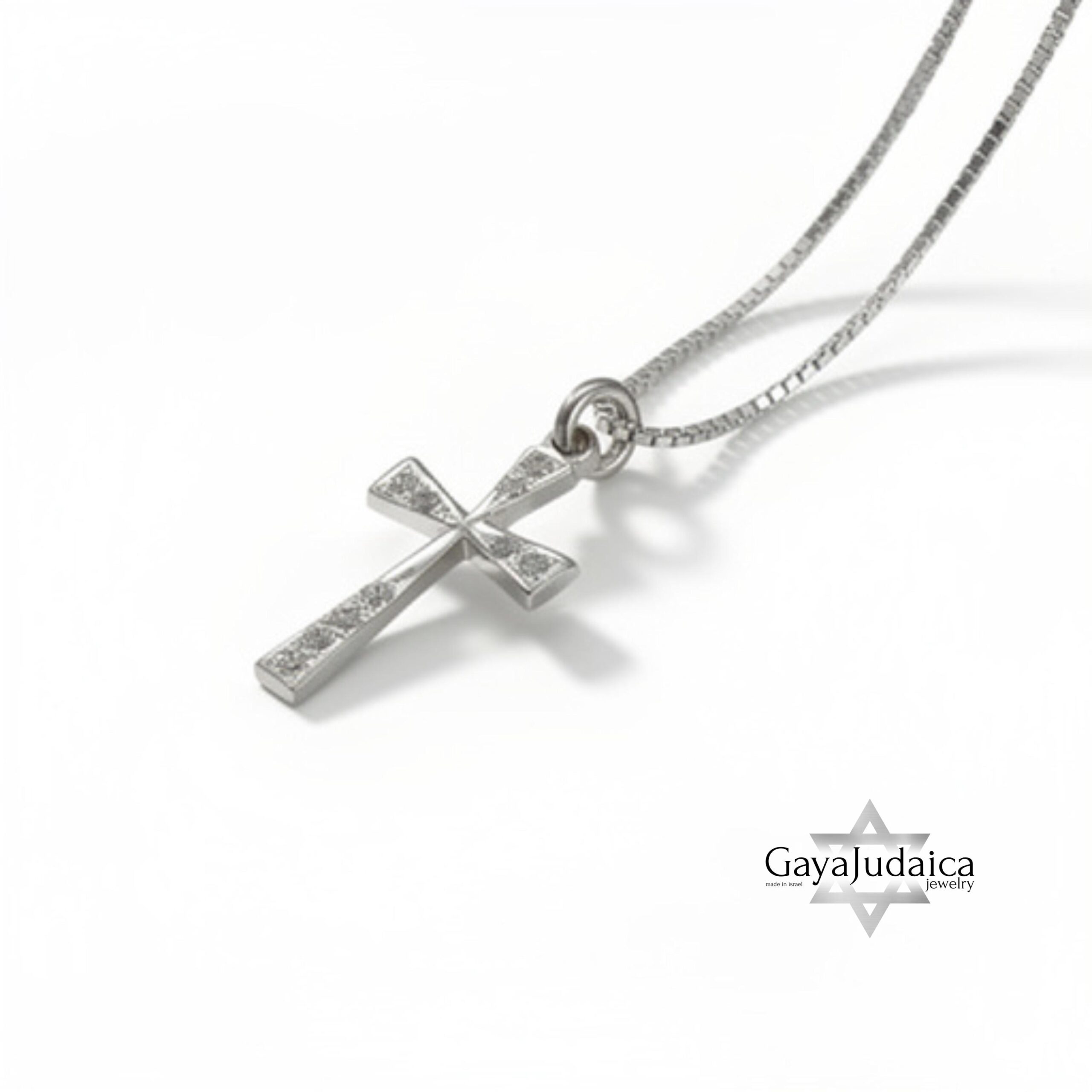 Sterling Silver Cross Necklace — Pavé Zirconia Pendant Sterling Silver Cross Necklace — Pavé Zirconia Pendant