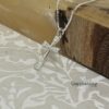 Sterling Silver Cross Necklace Pavé Zirconia — additional view, handmade in Israel