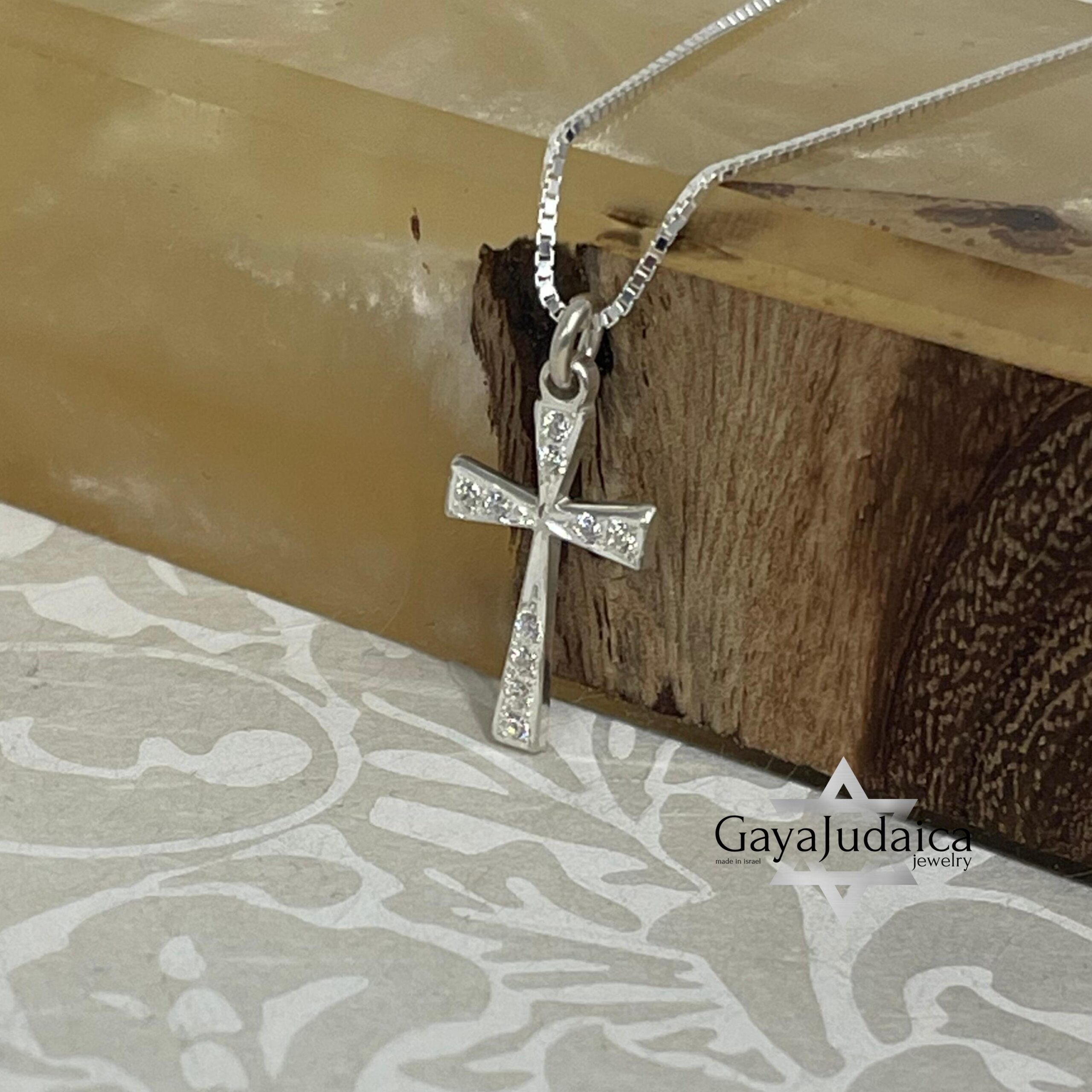 Sterling Silver Cross Necklace — Pavé Zirconia Pendant Sterling Silver Cross Necklace — Pavé Zirconia Pendant