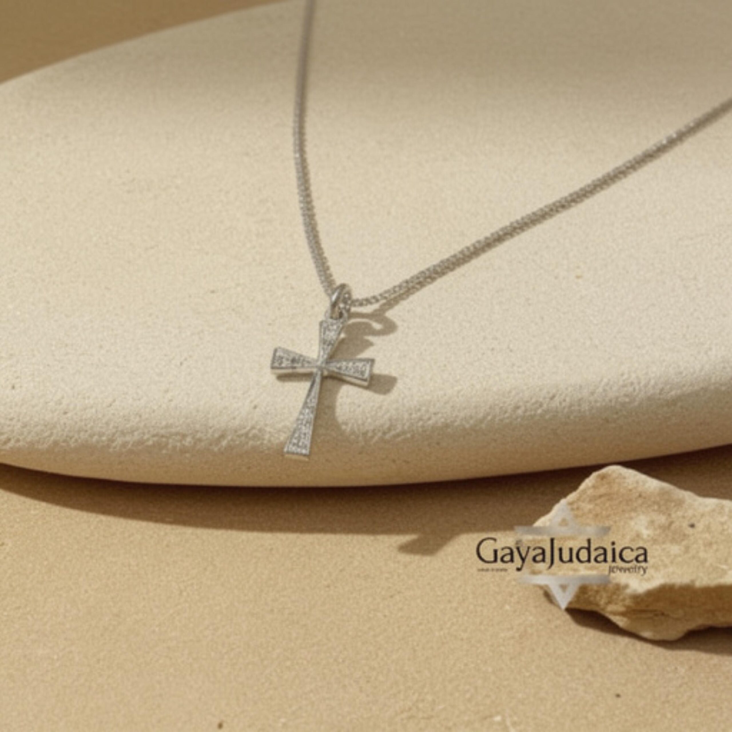 Sterling Silver Cross Necklace — Pavé Zirconia Pendant Sterling Silver Cross Necklace — Pavé Zirconia Pendant