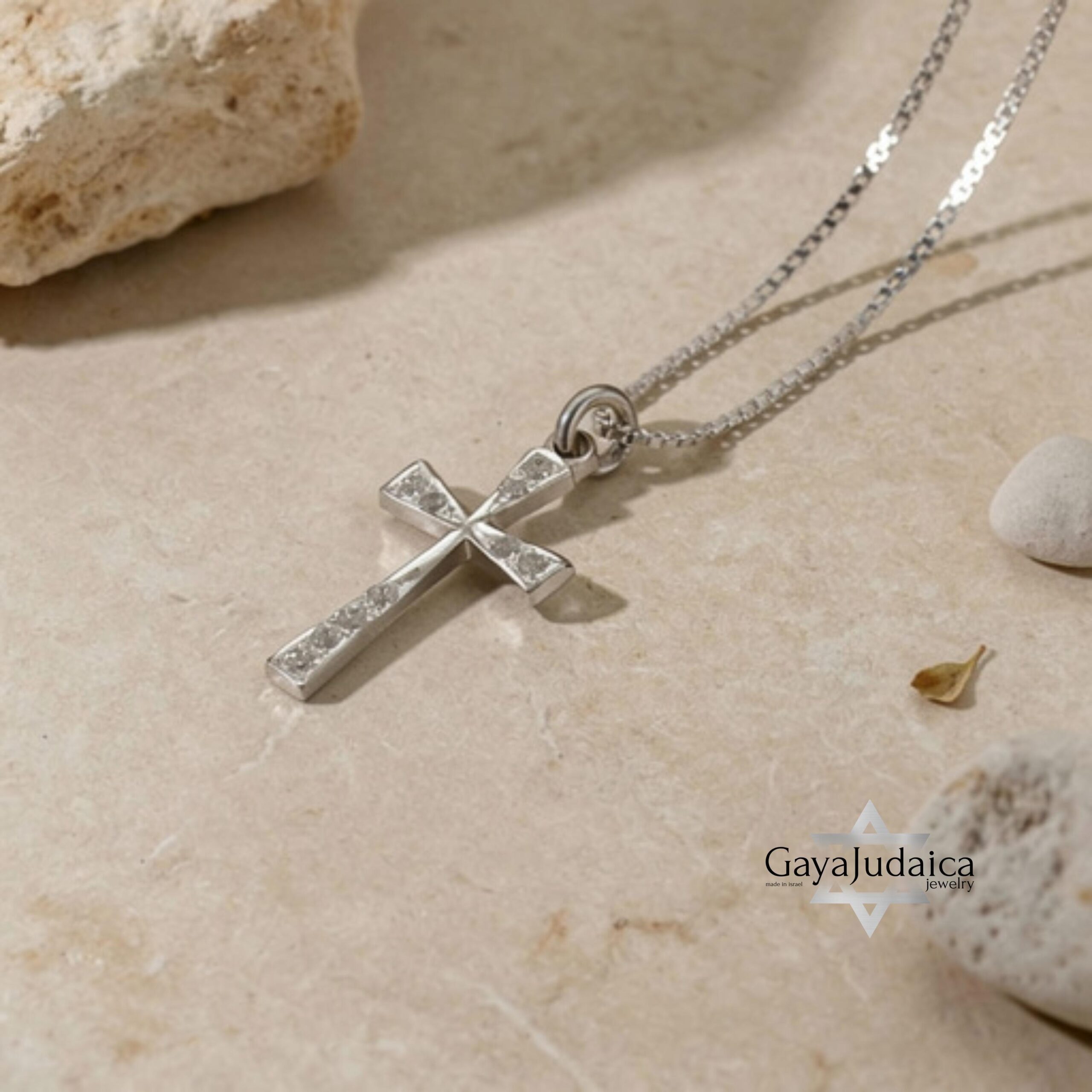 Sterling Silver Cross Necklace — Pavé Zirconia Pendant Sterling Silver Cross Necklace — Pavé Zirconia Pendant