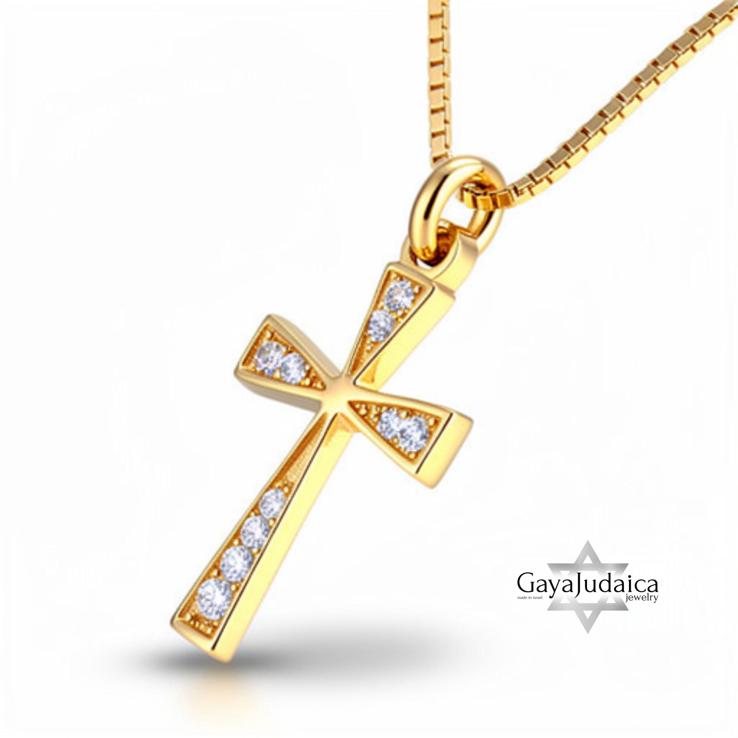 Sterling Silver Cross Necklace — Pavé Zirconia Pendant Sterling Silver Cross Necklace — Pavé Zirconia Pendant