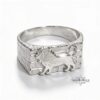 Sterling Silver Lion Ring — second view showing details and finish