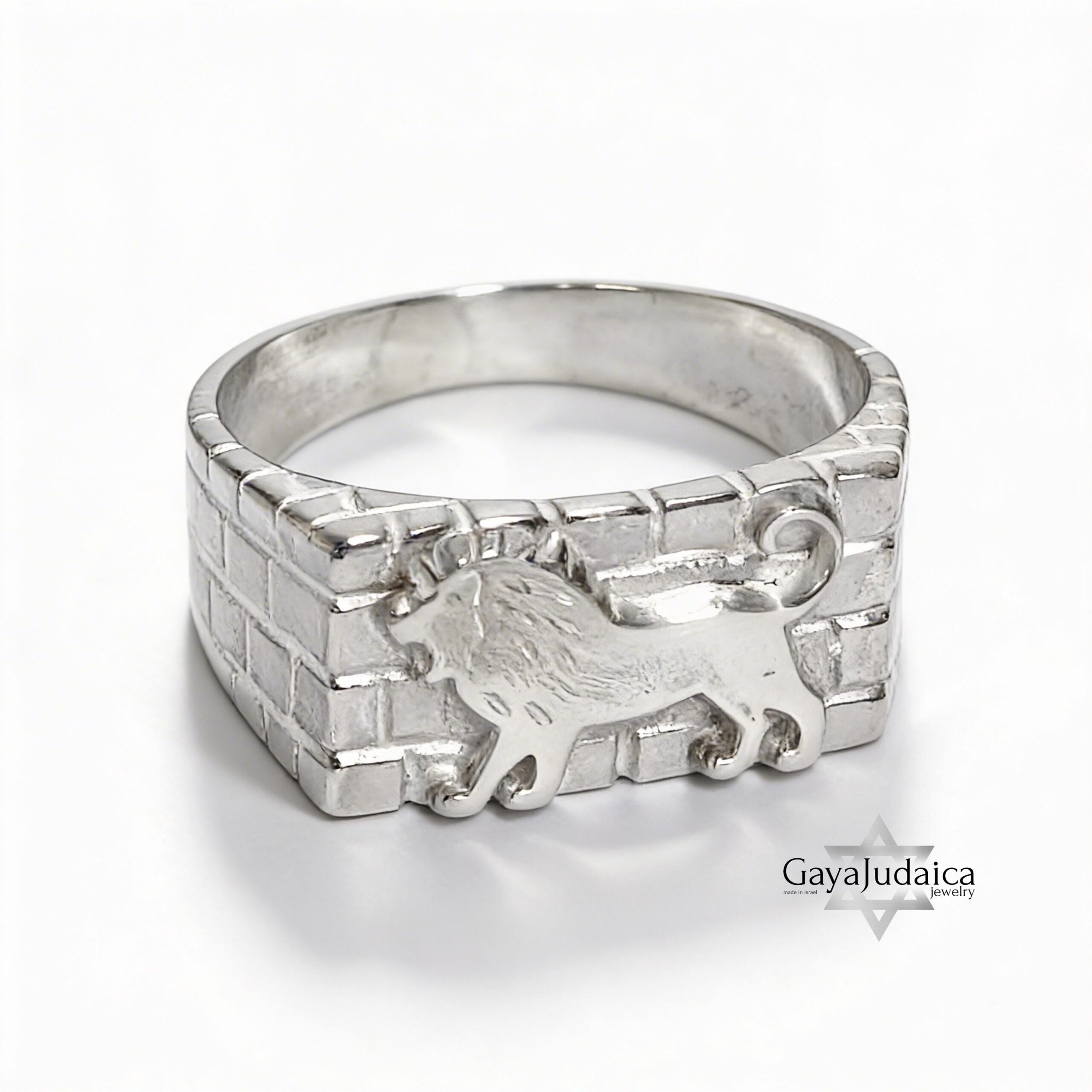 Sterling Silver Lion of Judah Ring — Western Wall Judaica, Handmade in Israel Sterling Silver Lion of Judah Ring — Western Wall Judaica, Handmade in Israel