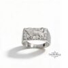 Sterling Silver Lion Ring — close-up of the Hebrew symbolism and craftsmanship