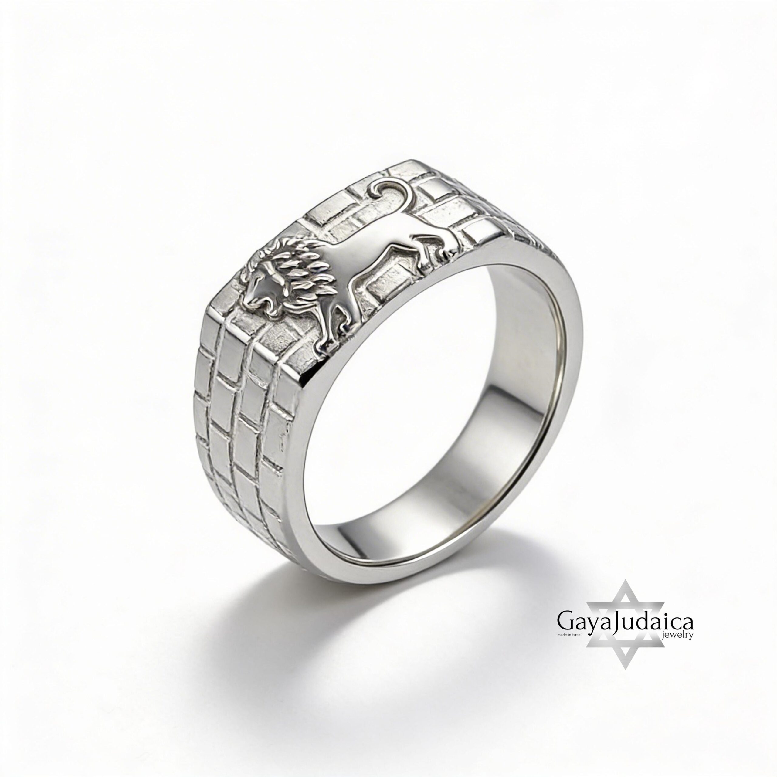Sterling Silver Lion of Judah Ring — Western Wall Judaica, Handmade in Israel Sterling Silver Lion of Judah Ring — Western Wall Judaica, Handmade in Israel