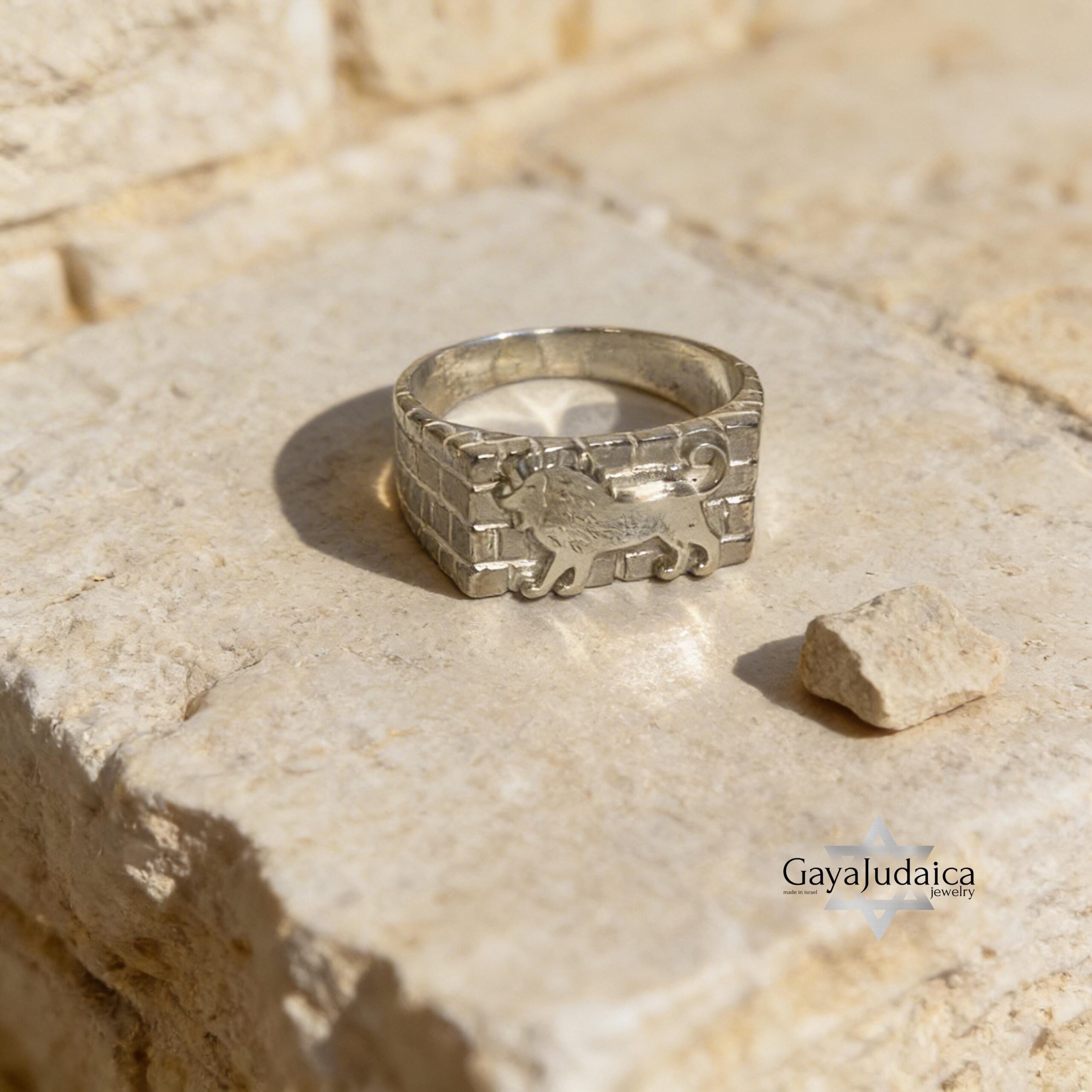 Sterling Silver Lion of Judah Ring — Western Wall Judaica, Handmade in Israel Sterling Silver Lion of Judah Ring — Western Wall Judaica, Handmade in Israel