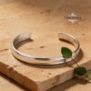 Sterling Silver Mens Cuff Bracelet Engraved — main photo, handmade in Israel