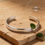 Personalized Sterling Silver Mens Cuff Bracelet — Custom Engraved Gift