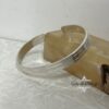 Sterling Silver Mens Cuff Bracelet Engraved — top-down view, handmade in Israel