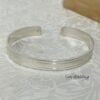 Sterling Silver Mens Cuff Bracelet Engraved — close-up detail, handmade in Israel