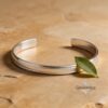 Sterling Silver Mens Cuff Bracelet Engraved — plate composition, handmade in Israel