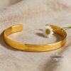 Sterling Silver Mens Cuff Bracelet Engraved — gift box presentation, handmade in Israel
