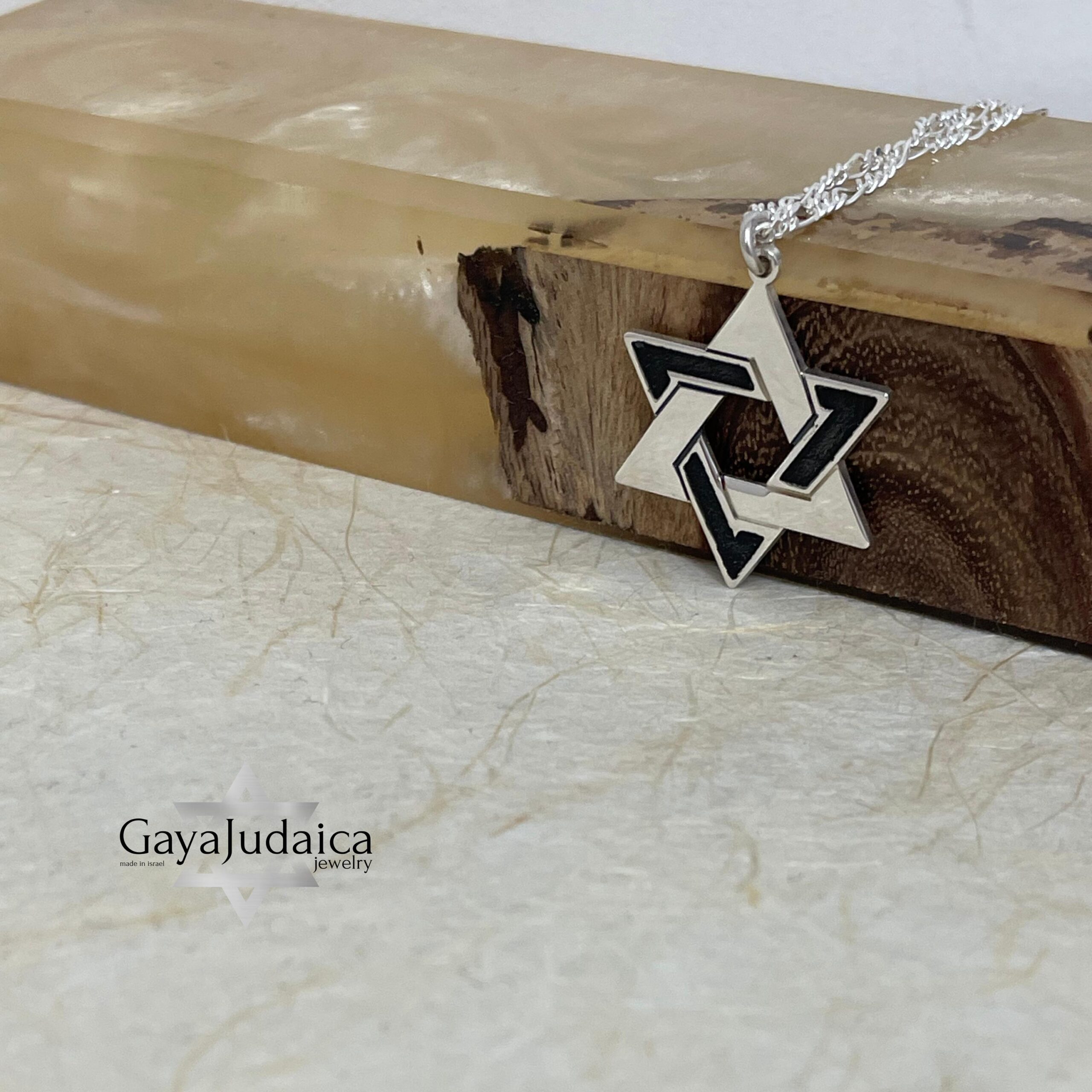 Sterling Silver Star of David Necklace — Men's Jewish Jewelry, Handmade in Israel Sterling Silver Star of David Necklace — Men's Jewish Jewelry, Handmade in Israel