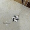 Sterling Silver Star of David Necklace Mens — additional view, handmade in Israel