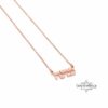 Tiny Hebrew Name Necklace Sterling Silver — alternate angle, handmade in Israel