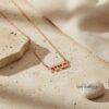 Tiny Hebrew Name Necklace Sterling Silver — warm-tone styled, handmade in Israel