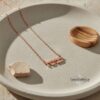 Tiny Hebrew Name Necklace Sterling Silver — dark surface composition, handmade in Israel