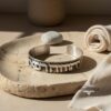 Unique Hebrew Sterling Silver Cuff Bracelet Matte — additional view, handmade in Israel