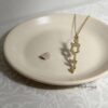 14K Gold Vertical Hebrew Name Necklace — staged view, handmade in Israel