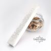 Handmade Polyresin Mezuzah with Hebrew House Blessing for Jewish Home, available in black and white marble colors