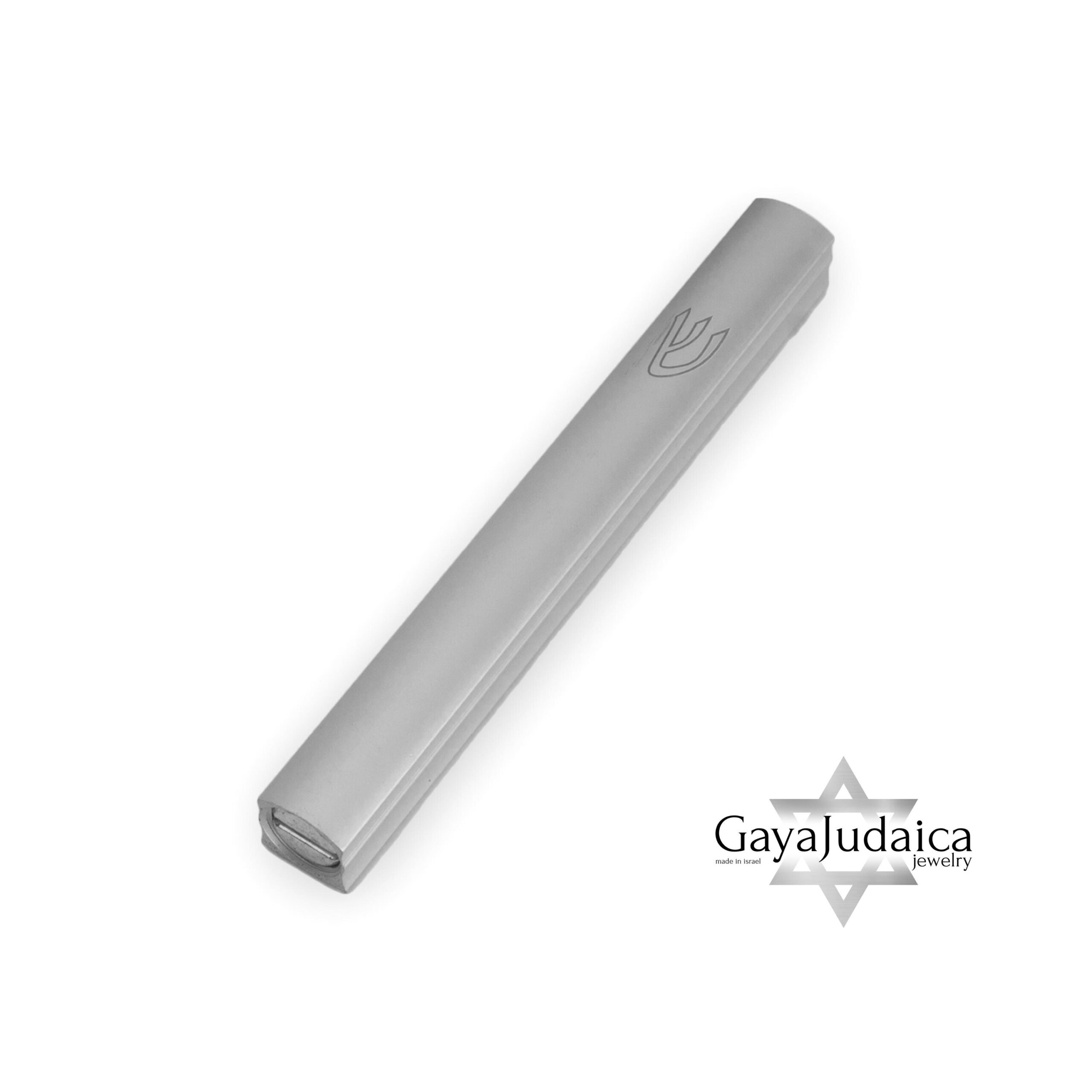 Modern Matte Silver Aluminum Mezuzah Case Modern Matte Silver Aluminum Mezuzah Case
