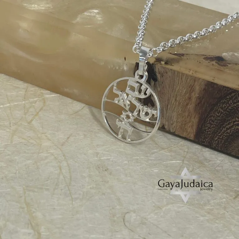 Am Yisrael Chai Star of David Necklace product image 5