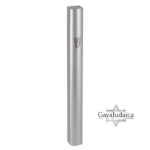 Modern Matte Silver Aluminum Mezuzah Case