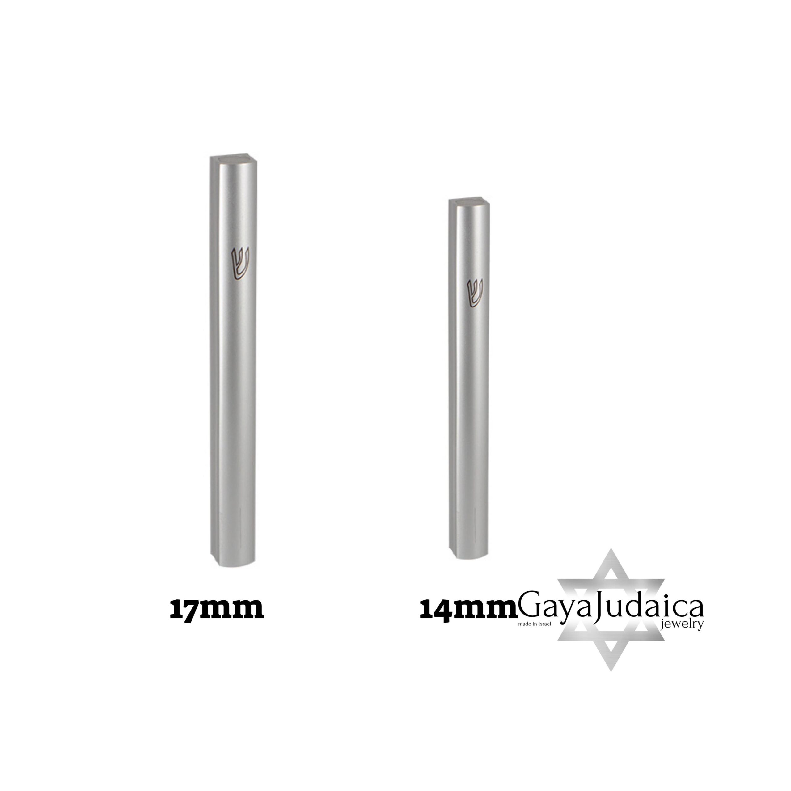 Modern Matte Silver Aluminum Mezuzah Case Modern Matte Silver Aluminum Mezuzah Case