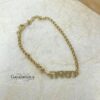 Minimalist personalized Hebrew name bracelet in 925 Sterling Silver with dainty rolo chain, custom handcrafted Jewish jewe...