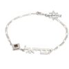 Hebrew name bracelet Figaro chain — 24K Gold Plated finish