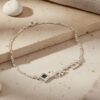 Hebrew name bracelet on Figaro chain — handmade Judaica jewelry — view 15