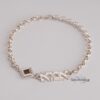 Hebrew Name bracelet with Nano Bible pendant — Judaica jewelry — detail