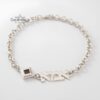 Hebrew name bracelet with Nano Bible pendant on Rolo chain — Judaica — view 6