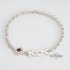 Hebrew name bracelet with Nano Bible pendant on Rolo chain — Judaica — view 8