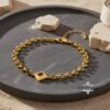 Nano Bible pendant bracelet on Rolo chain — Judaica jewelry — view 9