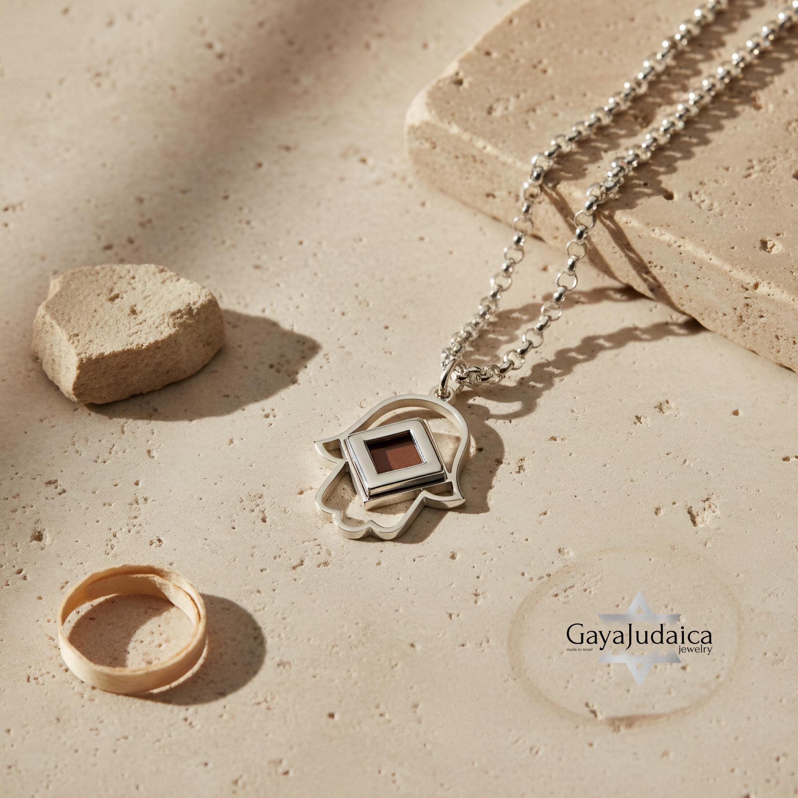 Hamsa Nano Bible Necklace, Sterling Silver Protection Pendant with Complete Tanakh Hamsa Nano Bible Necklace, Sterling Silver Protection Pendant with Complete Tanakh