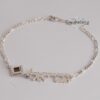 Hebrew name bracelet on Figaro chain — handmade Judaica jewelry — view 4