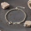 Hebrew name bracelet with Nano Bible pendant on Rolo chain — Judaica — view 4