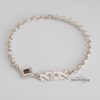 Hebrew name bracelet with Nano Bible pendant on Rolo chain — Judaica — view 9
