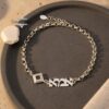 Hebrew name bracelet with Nano Bible pendant on Rolo chain — Judaica — view 7