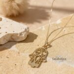 14K Gold Hamsa Necklace — Solid Gold Hand of Miriam Protection Judaica