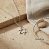 Sterling silver Star of David pendant necklace featuring a classic Magen David design on a delicate cable chain.