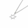 Star of David Pendant Necklace — Magen David Judaica Jewelry for Men & Women — detail