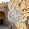 Jerusalem Pendant Sterling Silver -Necklace Jerusalem of Gold: Gift from Israel. Judaica jewelry image 15