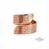 Wide band Eshet Chayil Hebrew ring with polished silver finish