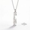 Personalized Hebrew Name Necklace — Sterling Silver Mother's Day Judaica — detail