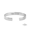 Hammered cuff bracelet with hidden engraving — handmade Judaica — view 8