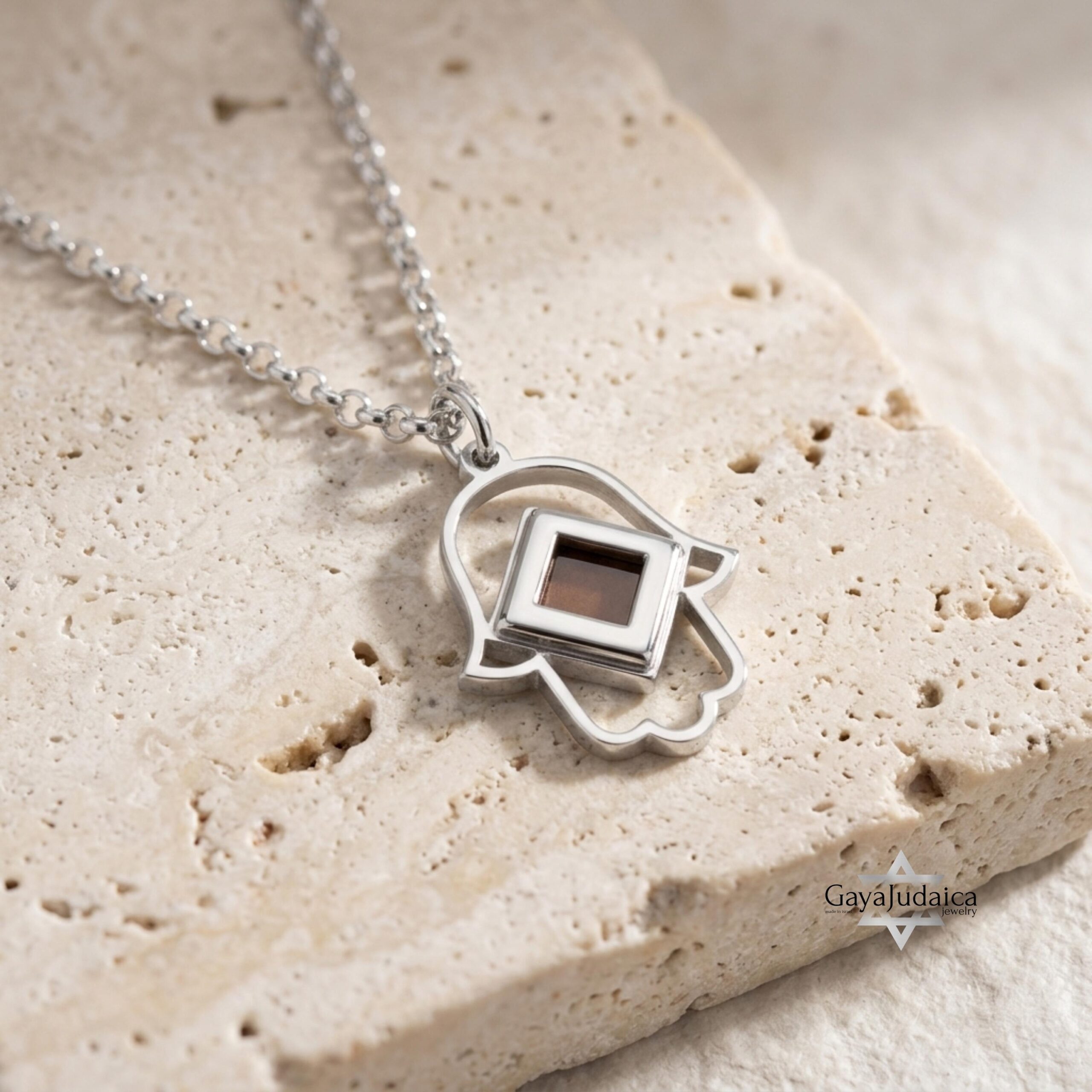 Hamsa Nano Bible Necklace, Sterling Silver Protection Pendant with Complete Tanakh Hamsa Nano Bible Necklace, Sterling Silver Protection Pendant with Complete Tanakh