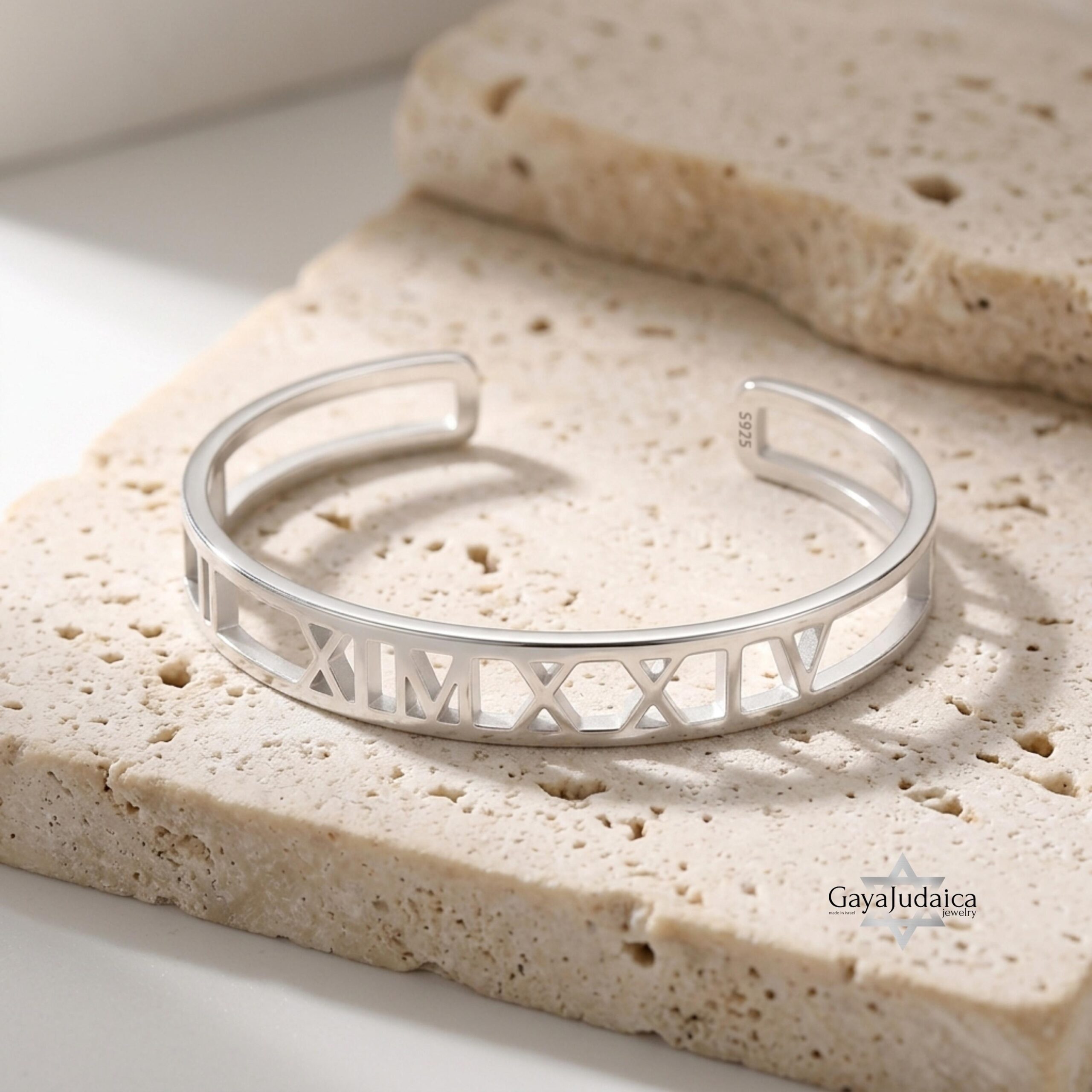Personalized Roman Numeral Cuff Bracelet, Sterling Silver Engraved Bangle, Gift for Her Personalized Roman Numeral Cuff Bracelet, Sterling Silver Engraved Bangle, Gift for Her